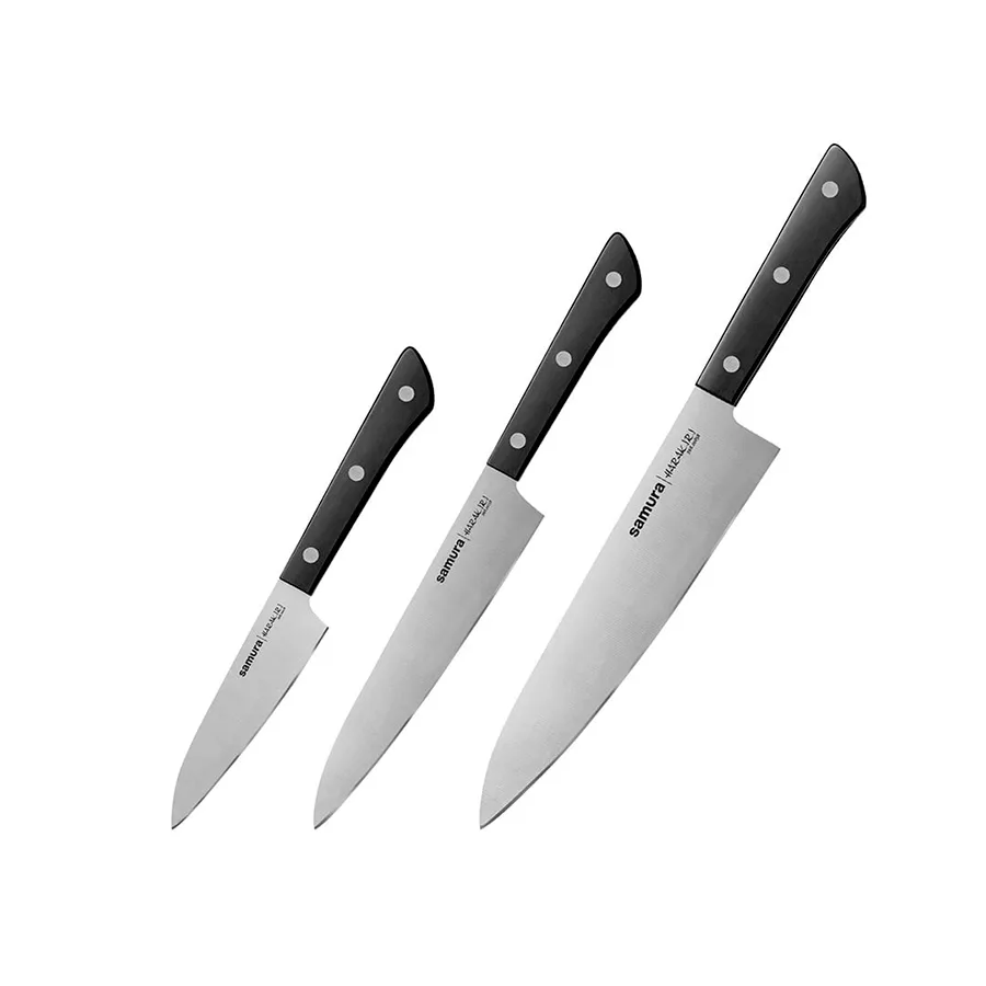 Набор ножей 3 в 1 «Samura Harakiri» 11, 23, 85, корроз.-стойкая сталь, ABS пластик (SHR-0220W/K)