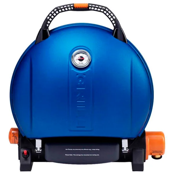 Газовый гриль O-GRILL 800 T в синем цвете (в комплекте адаптер тип А)