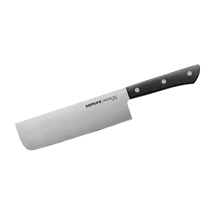 Нож кухонный «Samura HARAKIRI» соврем. накири 170 мм, корроз.-стойкая сталь, ABS пластик (SHR-0043B/K)