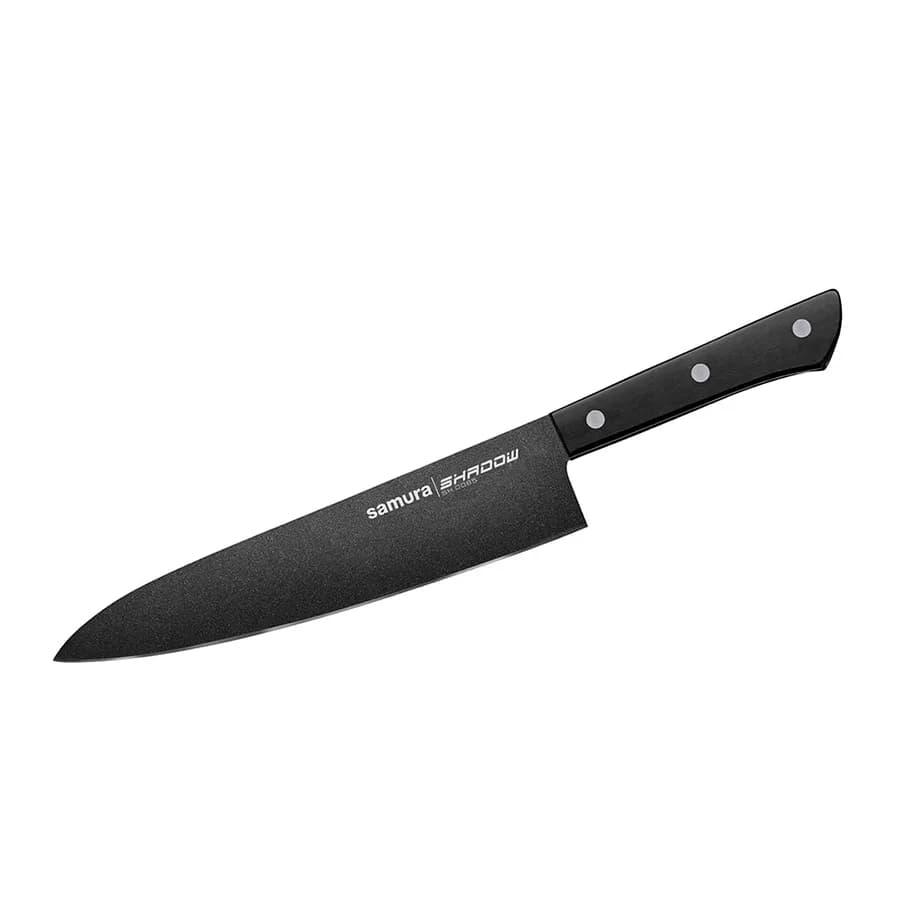Кухонный шеф – нож «Samura Shadow» (black-coating покрытие – 208 мм, ABS пластик) — SH-0085/K